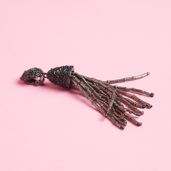 nOir Jewelry Tassel Earrings - Clip-Ons - Picture 2 of 6